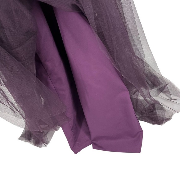 Vintage Formal Gown Jim Hjelm Occasions Purple Tulle‎ Dress Size 4 - Picture 9 of 16